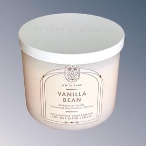 White Barn Vanilla Bean 3-Wick Bath & Body Works Candle 14.5 oz Soy Blend